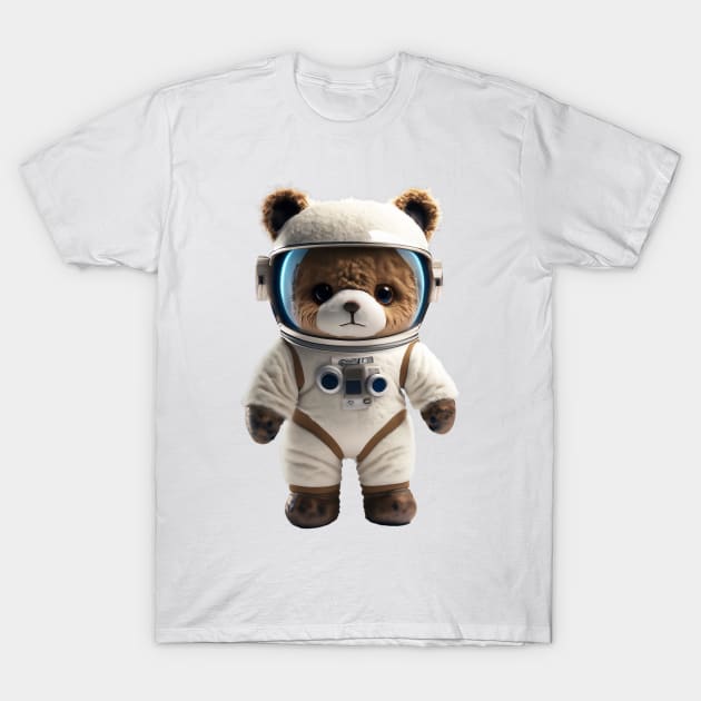 Cosmic Cuddle - The Adventures of Teddy in Space 4 T-Shirt by Cuteopia Gallery